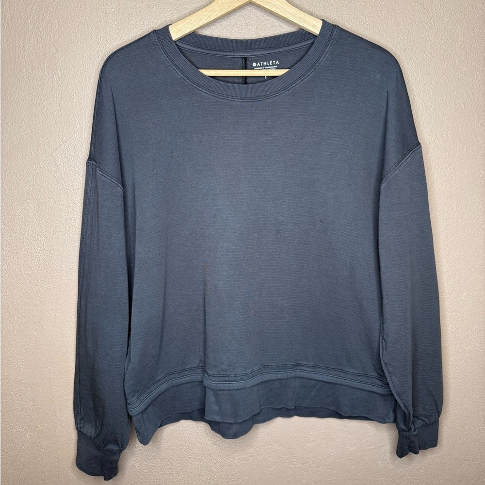 Athleta Sundown Sweatshirt 2.0 in Charcoal Gray Women's Size Small Active Lounge
